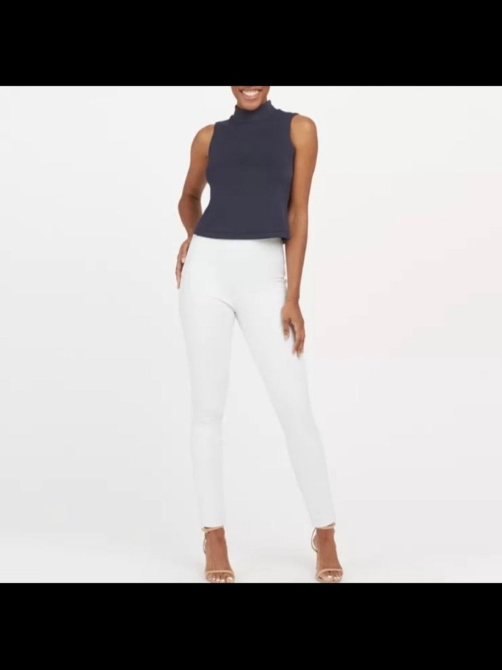 Spanx Ankle Slim Straight Pant Ultimate Opacity Technology White X-Large